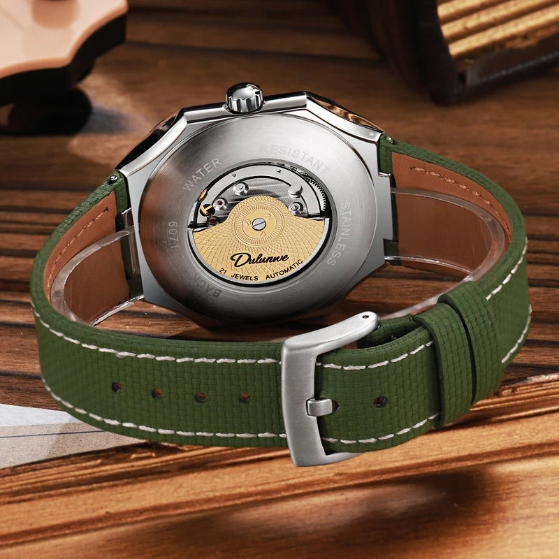 Fashion Men's Moon Phase Sport  Watch Automatic Mechanical Waterproof Luminous Wrist Watches Men Clock Horloges Mannen