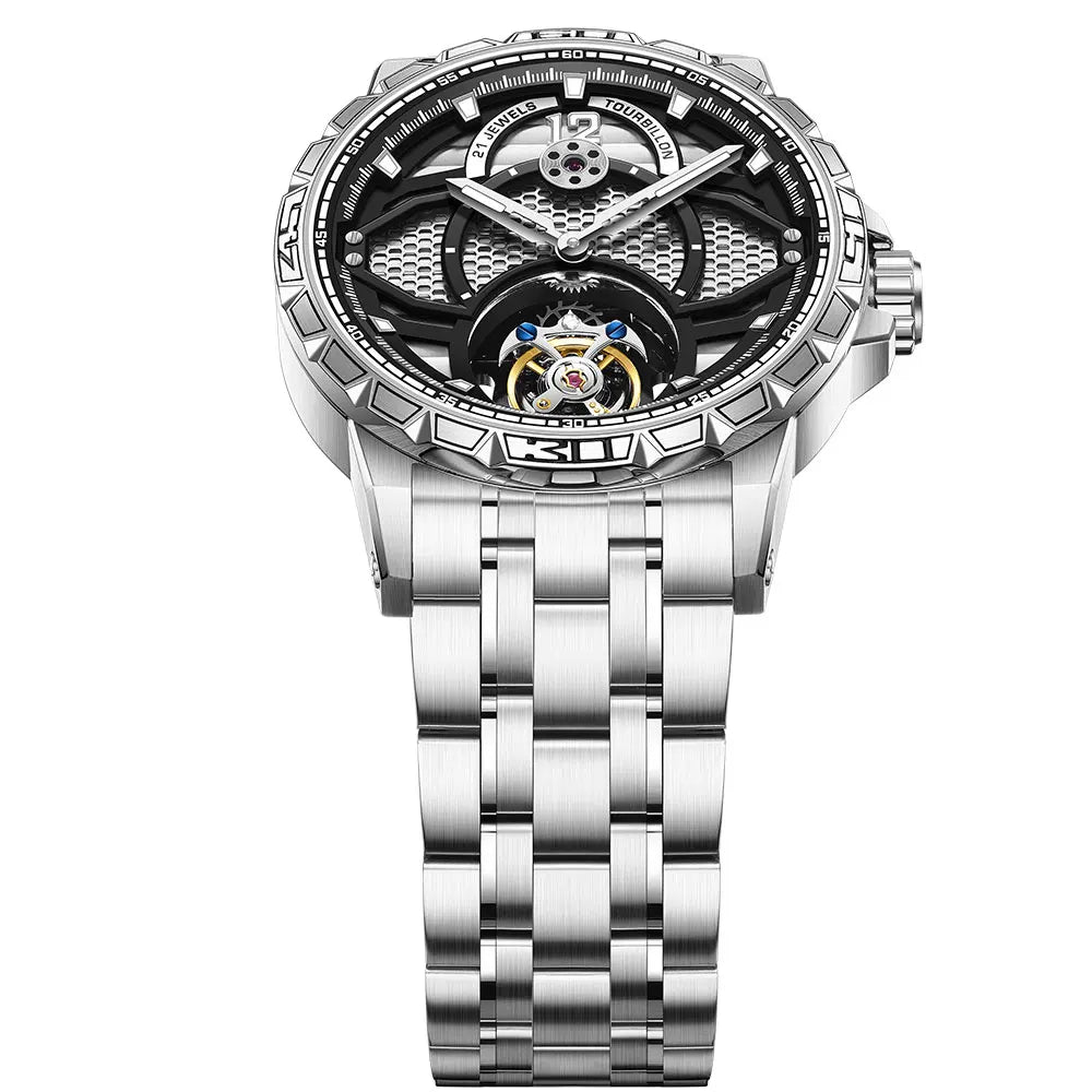 42mm watch New Design Automatic Watch Men's Manual tourbillon Mechanical Watch Luxury Clock Waterproof men's watch