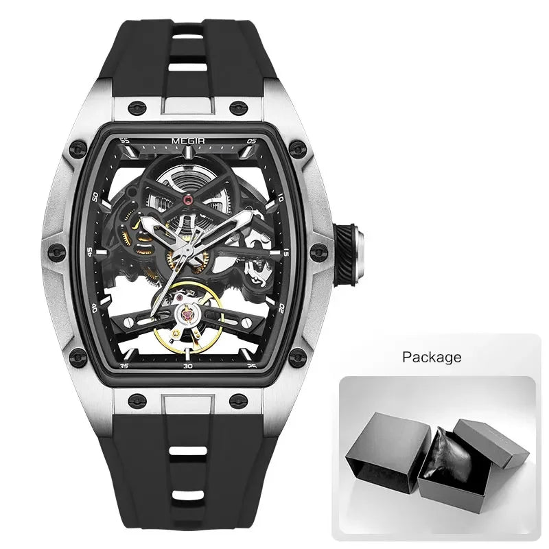 Skeleton Sport Automatic Watch - Silicone Band Waterproof