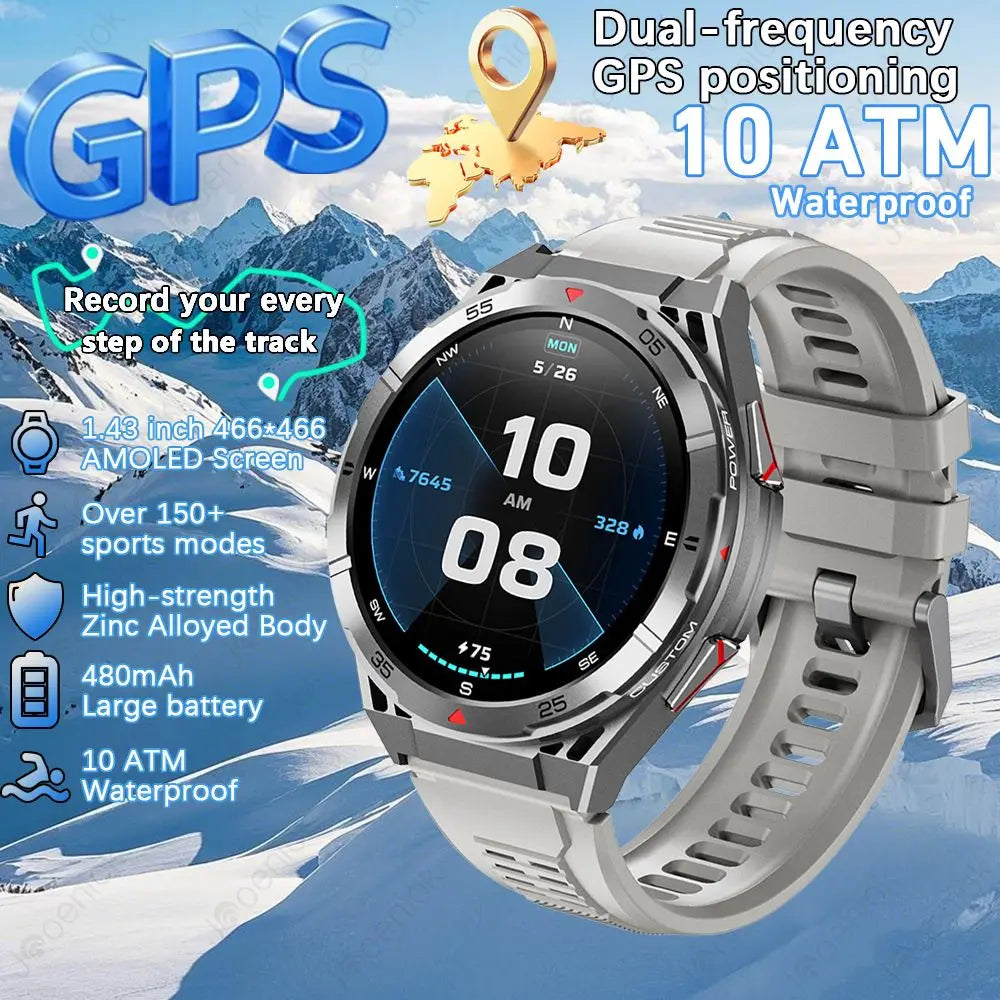 For HUAWEI Dual-Band satellite GPS Sports Smartwatch 1.43'' AMOLED Screen Compass BT 10ATM Waterproof SWIM SmartBracele 2025 New