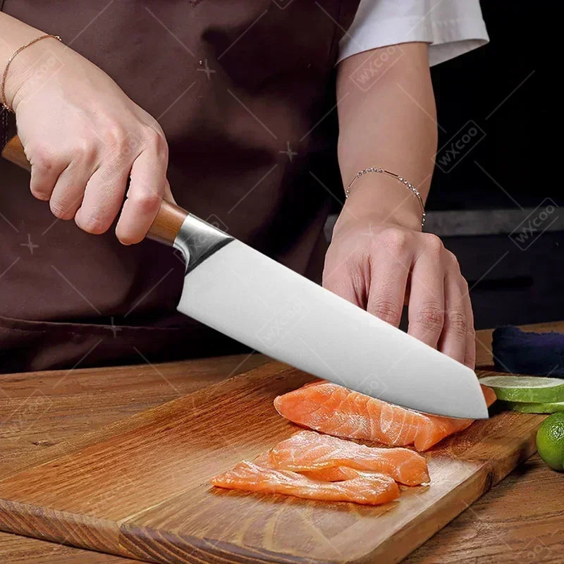 WXCOO Professional Japanese Chef's Knife Hand Forged Kitchen Knife Set Cooking Sashimi Knives Fruit Peeling & Slicing Knife