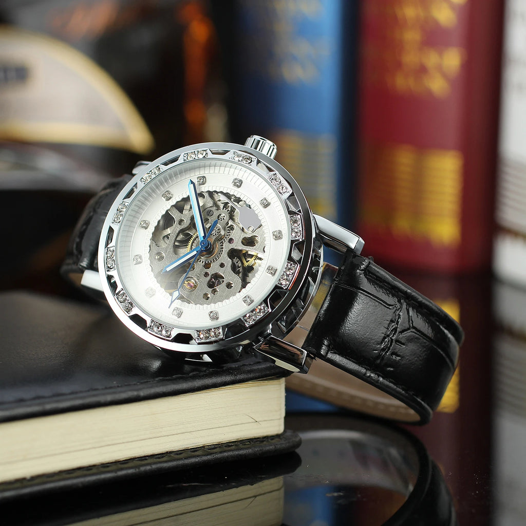 Tourbillon Skeleton Automatic Watch - Steel Band Mechanical