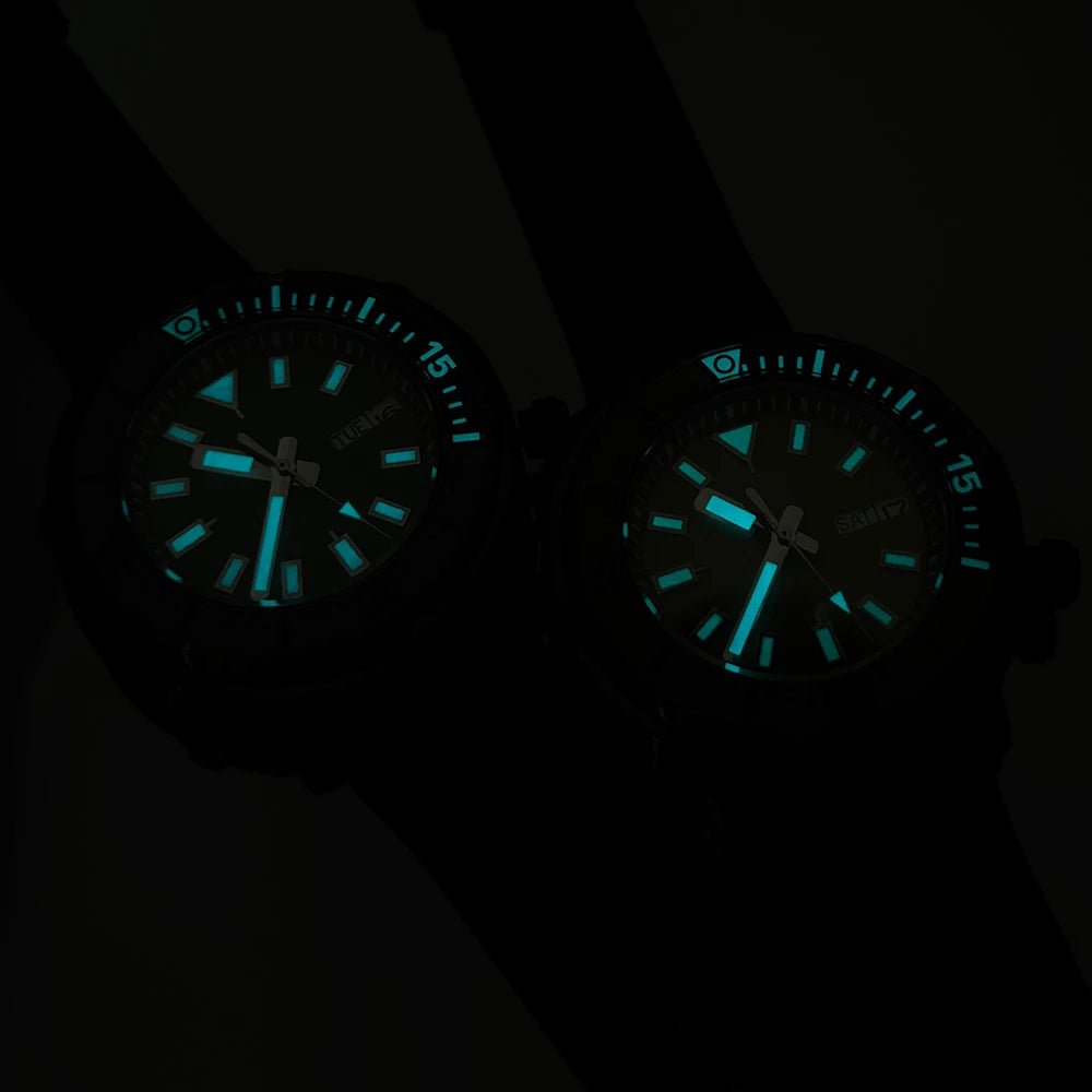 Man Tuna Canned Diver 43MM Watch Sapphire Crystal NH36 Automatic Movement 200m Waterproof Luminous Men's Stainless Steel Watch
