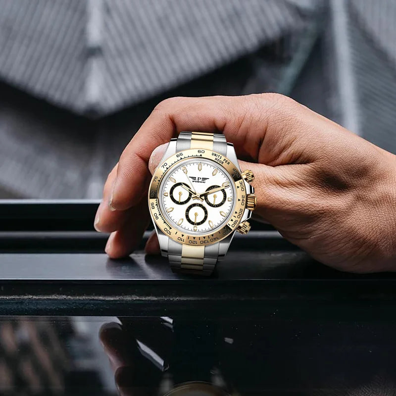 PINDU High-end Fashion Luminous Watch Date Calendar Multi-dial Personalized Design Fully Automatic Mechanical Waterproof Watch