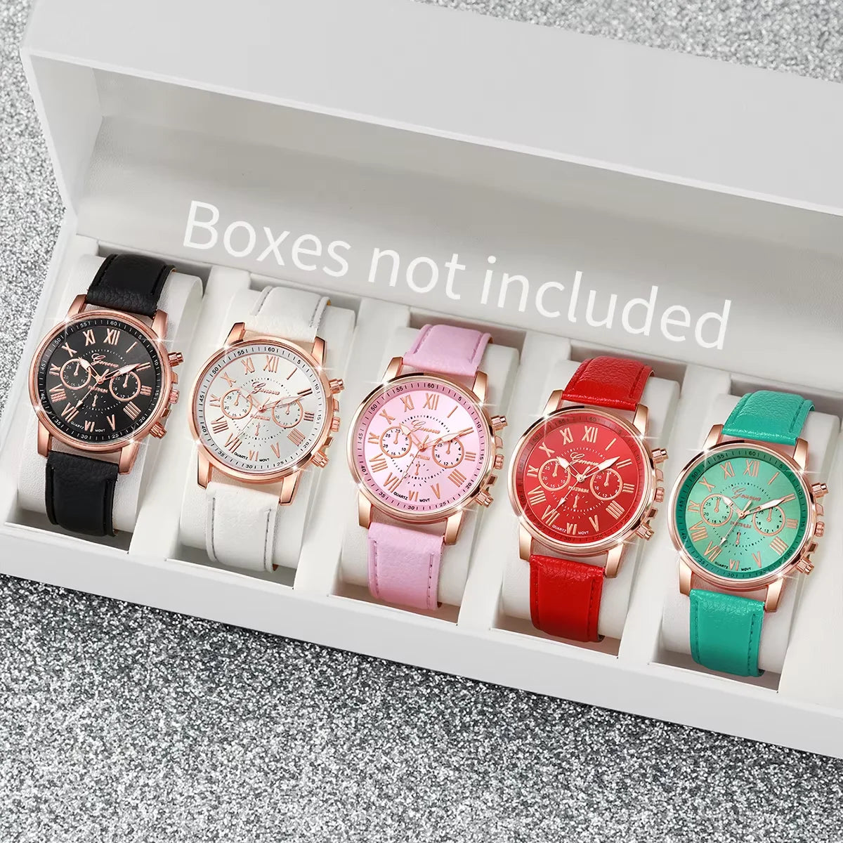 Elegant Women's Quartz Watch with Roman Numerals and Pointer