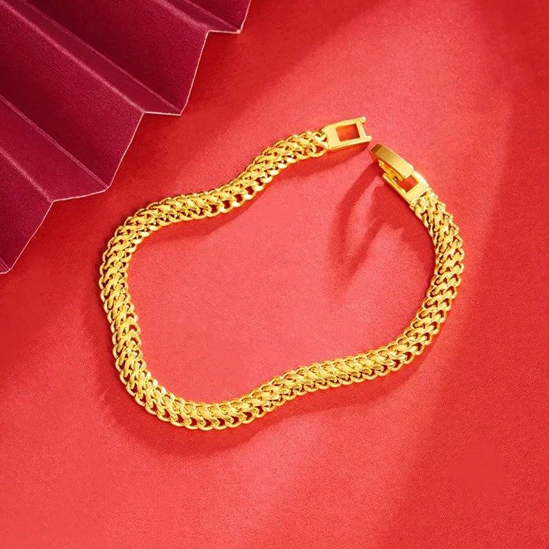 24K Gold Women's Keel Bracelet