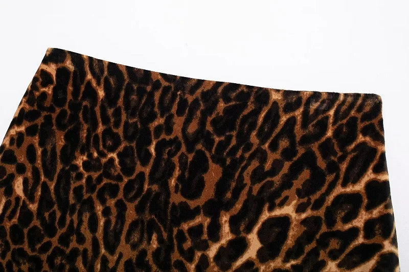MUJER Leopard Print Blazer for Women Luxury Velvet Women's Blazers Suit Set Long Sleeve Office Blazer Woman Fashion Outerwears