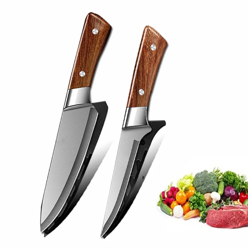 Stainless Steel Kitchen Knife Set Meat Cutting Knife Butcher's Pig Killing Knife Professional Boning Knife Kitchen Accessories