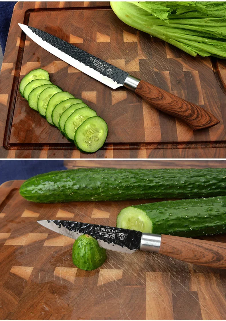 6 Pcs Sets Kitchen Knife Stainless Steel Kitchen Knife Sets Non Stick Blade Chef Sliciing Cleaver Paring Scissors Peeler Knives
