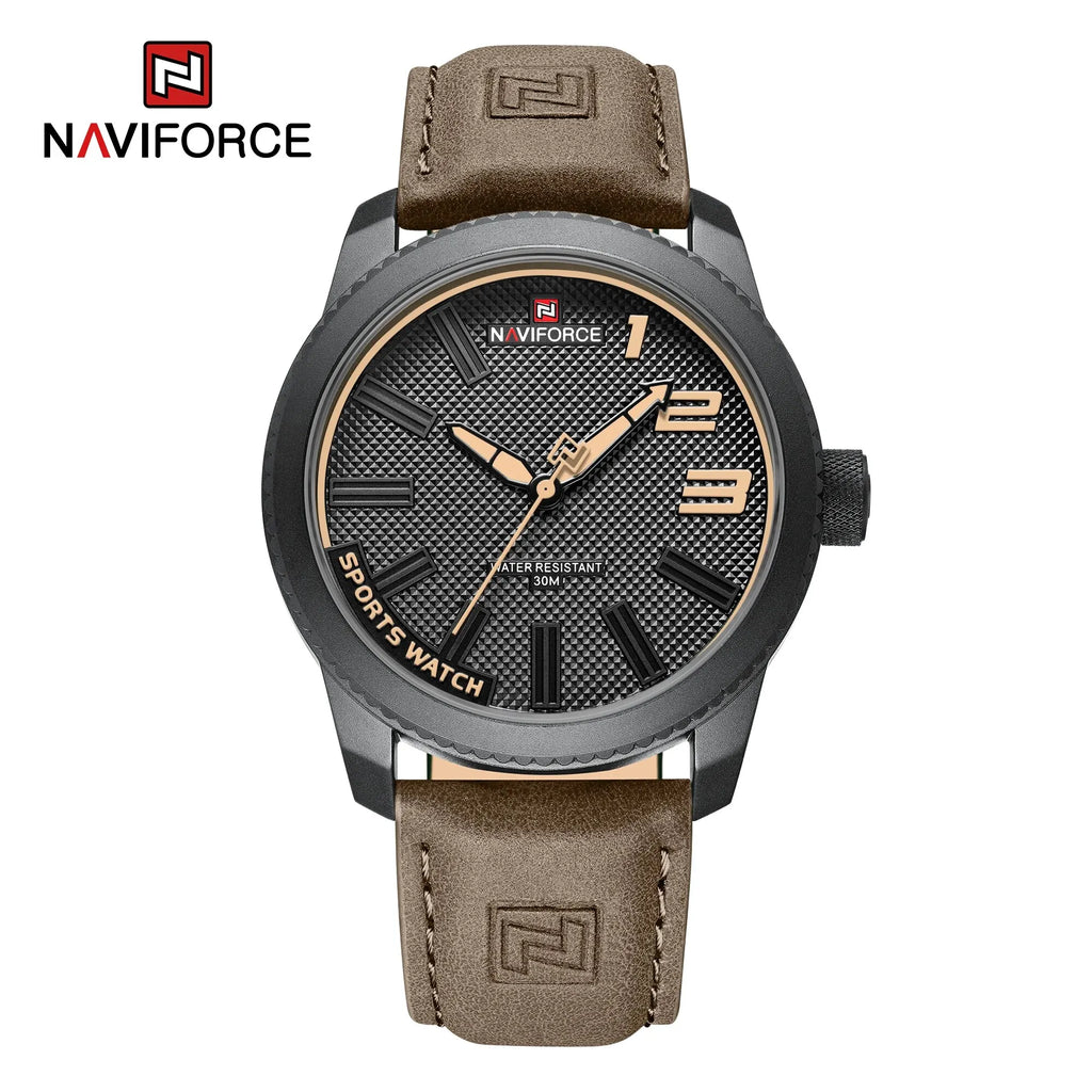 The Shockproof Ranger - Military Leather Sport Watch