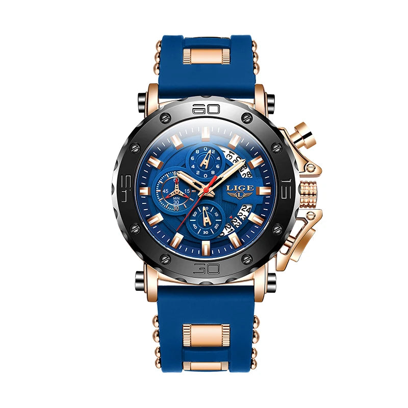 LIGE 2025 Top Brand Luxury New Men Watch Quartz Man Watches Waterproof Luminous Watch for Men Date Chronograph Sport Wristwatch