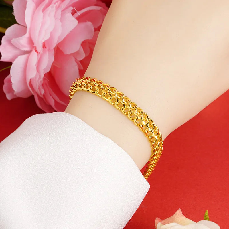 24K Gold Women's Keel Bracelet