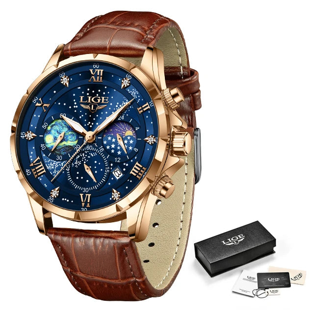The Prestige Leather - Luxury Chronograph Watch