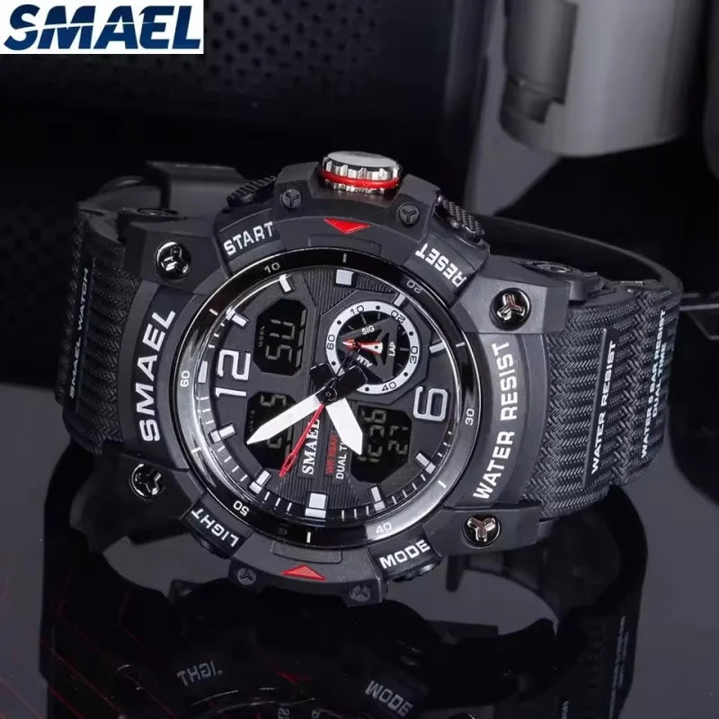 SMAEL Tactical Command 8007 - Military Dual Display Alarm Watch