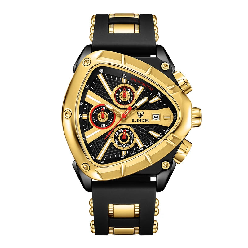 LIGE Original Luxury Men Watch Waterproof Sport Mens Quartz Wrist Watches Business Big Dial Wristwatches Relogio Masculino+BOX