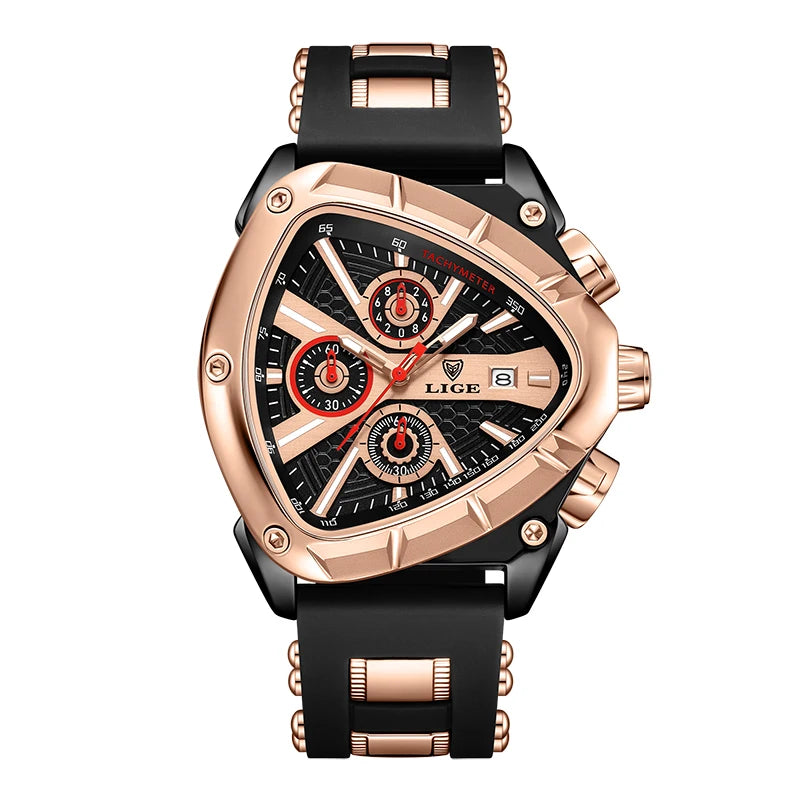 LIGE Original Luxury Men Watch Waterproof Sport Mens Quartz Wrist Watches Business Big Dial Wristwatches Relogio Masculino+BOX