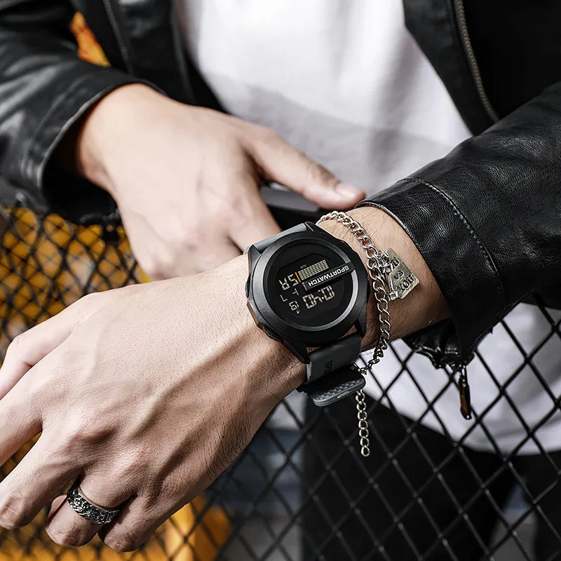 POSHI Sport Watch for Man Luxury Digital Wristwatch Stopwatch Luminous with Date Week Original Waterproof Clock free shipping