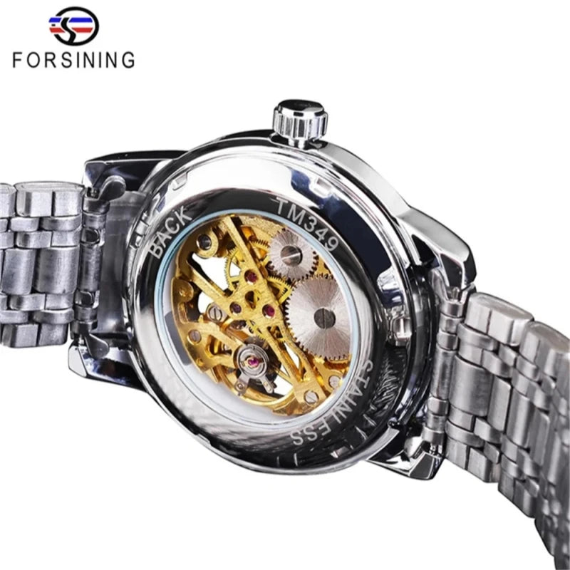 Forsining 349 Skeleton Hollow Mechanical Watch
