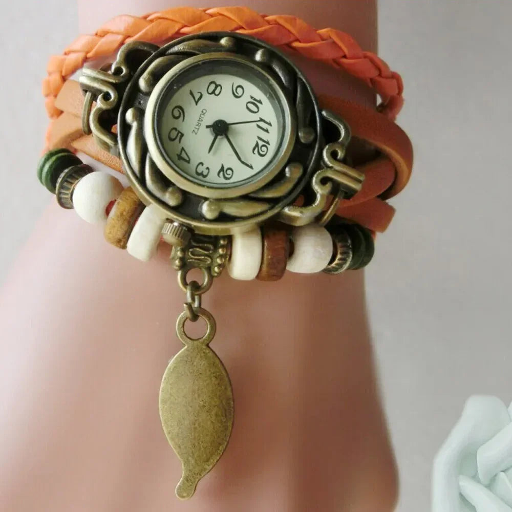 Elegant Fashion Ladies Dress Watches Vintage Wristwatches for Women Leatcher Band Small Dial Female Quartz Watch Montre Femme