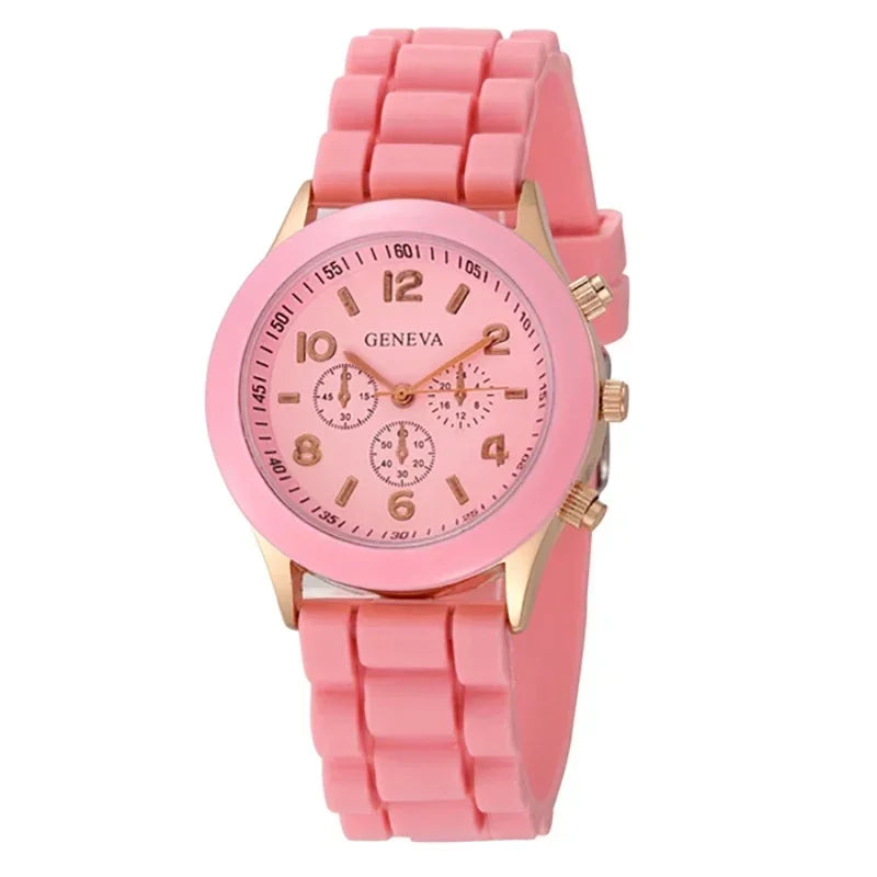 Premium Women's Luxury Quartz Watch - Silicone Strap Fashion Timepiece
