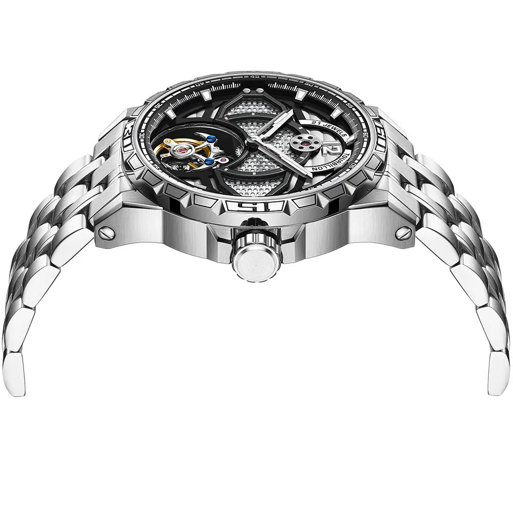 42mm watch New Design Automatic Watch Men's Manual tourbillon Mechanical Watch Luxury Clock Waterproof men's watch