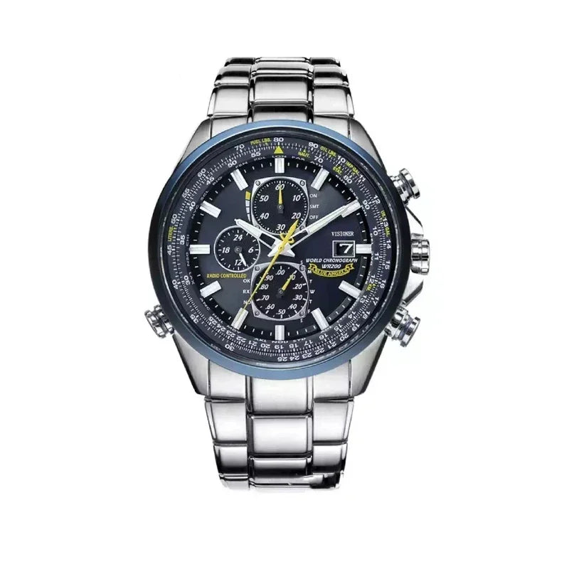 New Hot Sale Men Luxury Trend Quartz Clock Calendar Waterproof Multi Function Fancy Round Watch Stainless Automatic Watch