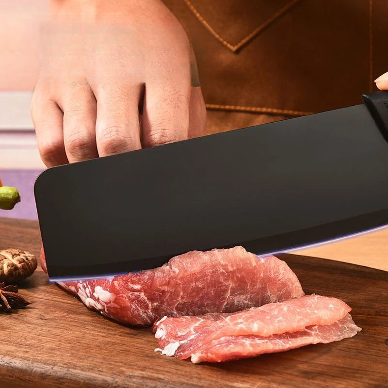 Kitchen Knife Set Chef Knife Black Steel Vegetable Knife Black Fruit Knife Household Kitchen Knife Black Blade