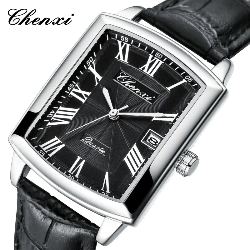 CHENXI 079A Couple Square Dial Watch