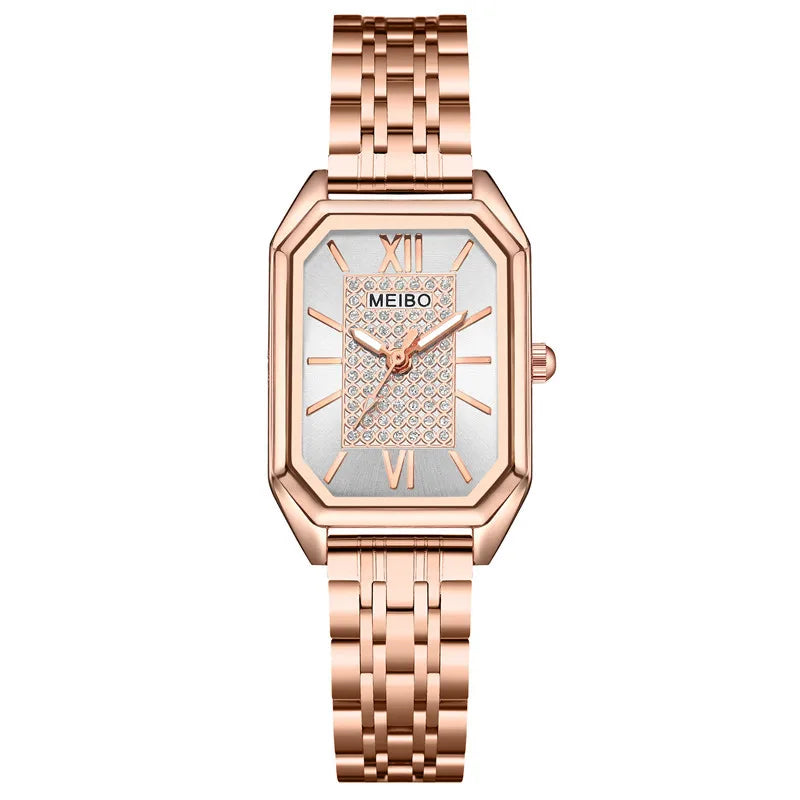 Women Luxury Famous Brand Watches Womens Stainless Steel Rectangle Quartz Watch For Women Fashion Dress Watches Relogio Feminino