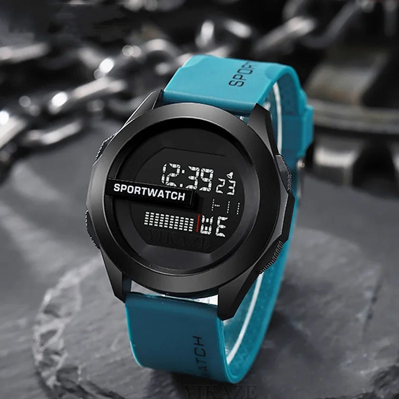 POSHI Sport Watch for Man Luxury Digital Wristwatch Stopwatch Luminous with Date Week Original Waterproof Clock free shipping