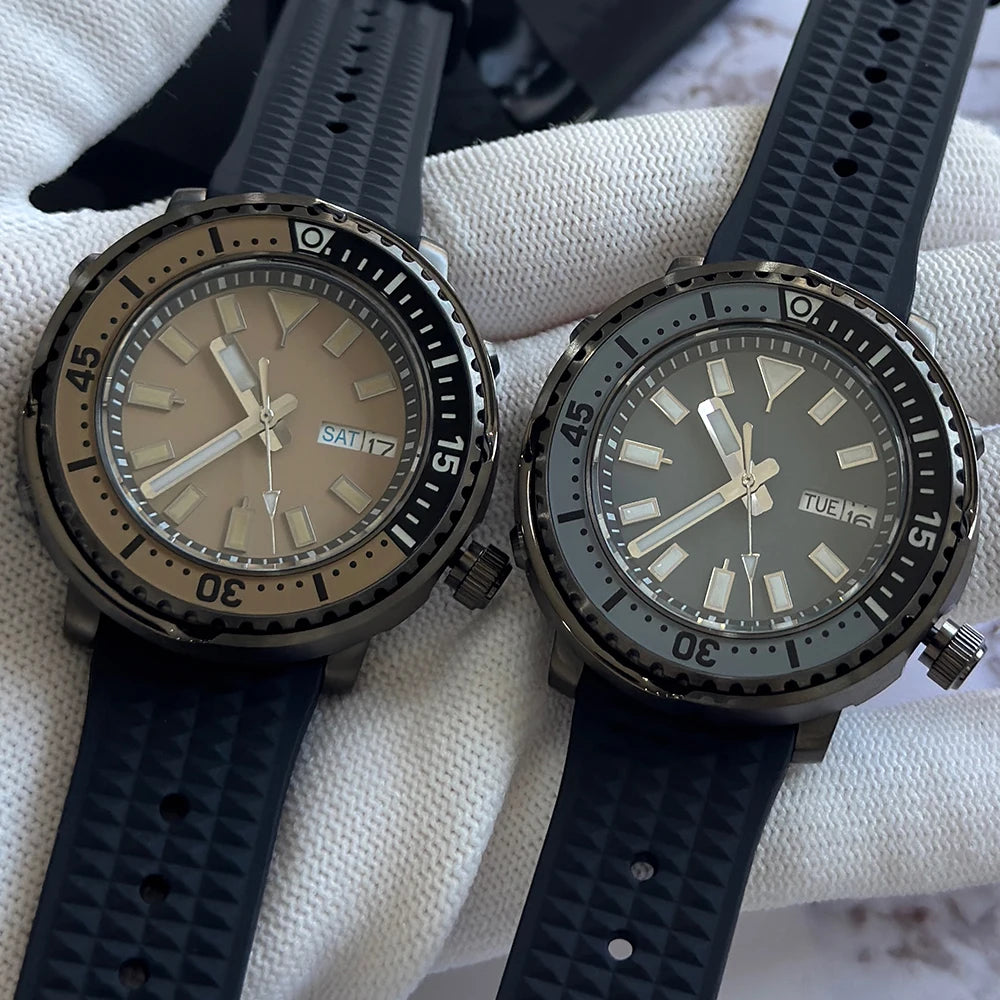 Man Tuna Canned Diver 43MM Watch Sapphire Crystal NH36 Automatic Movement 200m Waterproof Luminous Men's Stainless Steel Watch