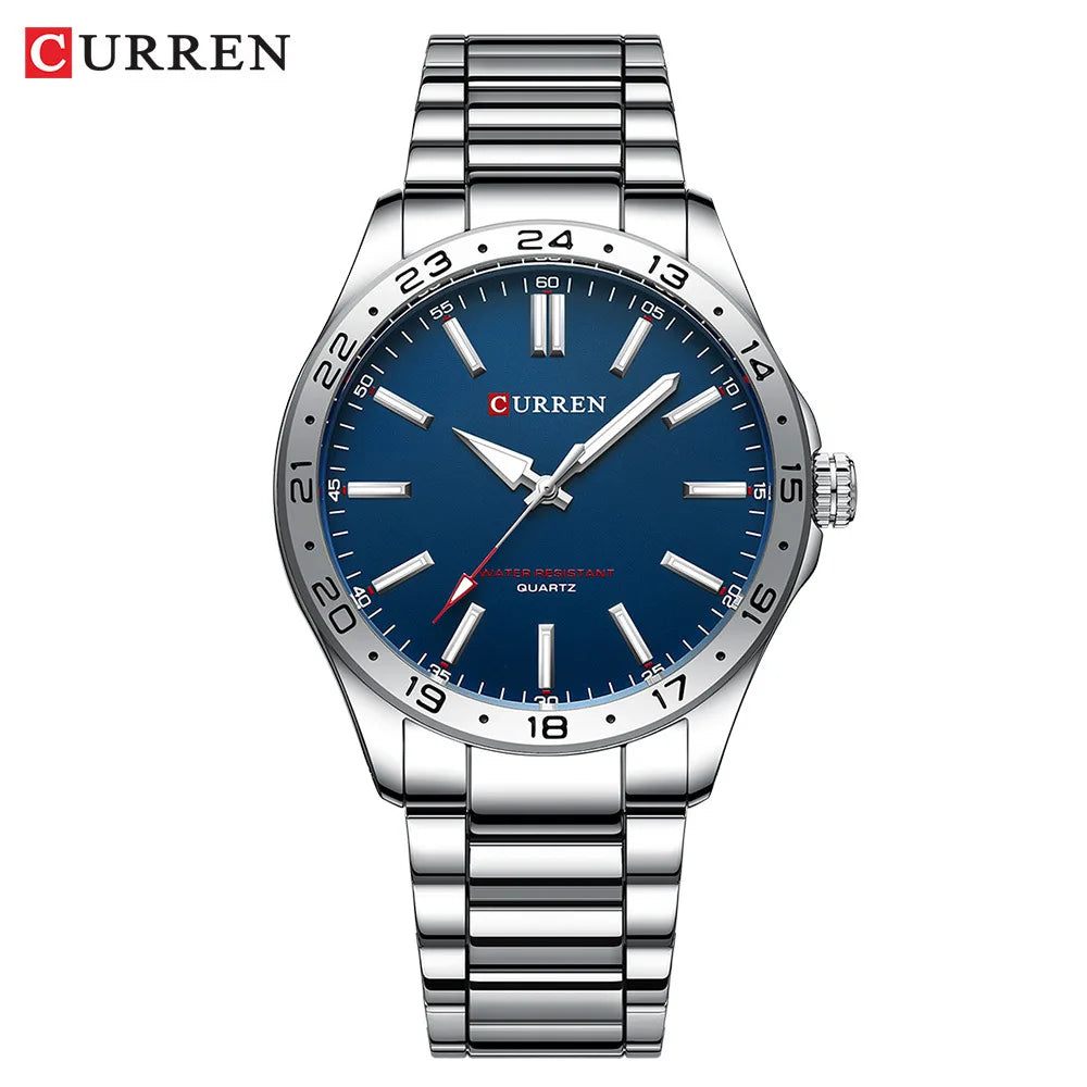 CURREN 8452 Men's Quartz Watch - Simple Fashion Business Stainless Steel