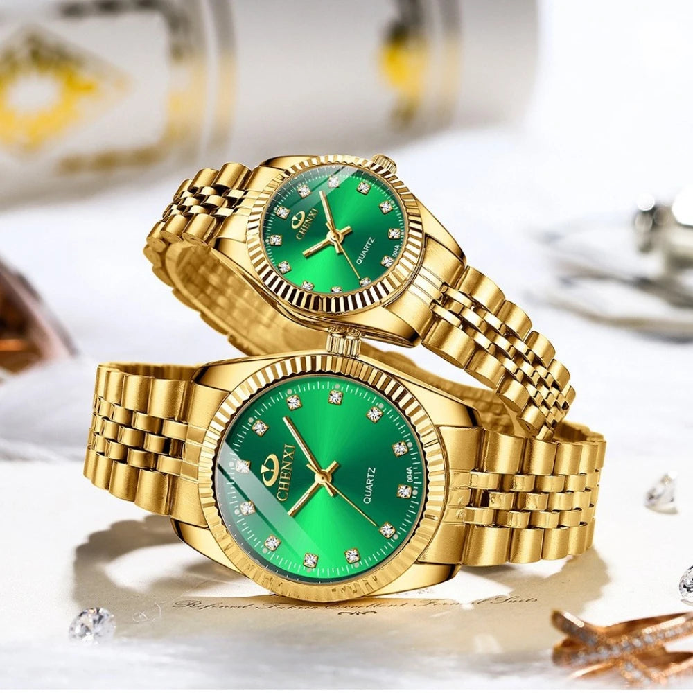 Golden Radiance - Women's Luxury Stainless Steel Quartz Watch