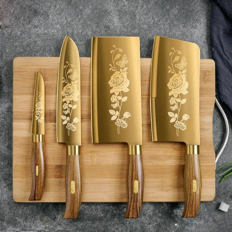 Kitchen Knife Set Combination, Kitchen Knife, Meat Cutting Knife, Slicing Knife, Bone Cutting Knife, Kitchenware U9195