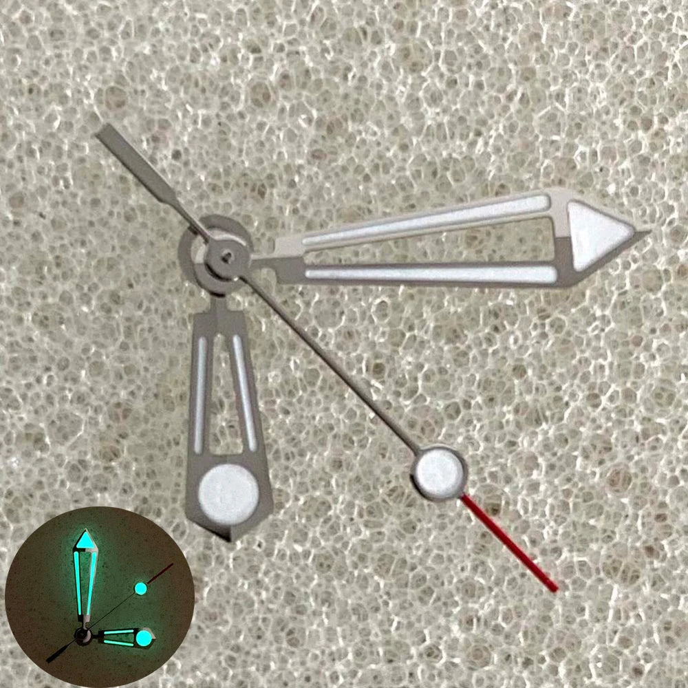 New Skeleton Watch Hands Green Fit NH35/ NH34/ NH36/ 4R/ 7S/ NH70 Movement Luminous Three Hands Modified Accessories