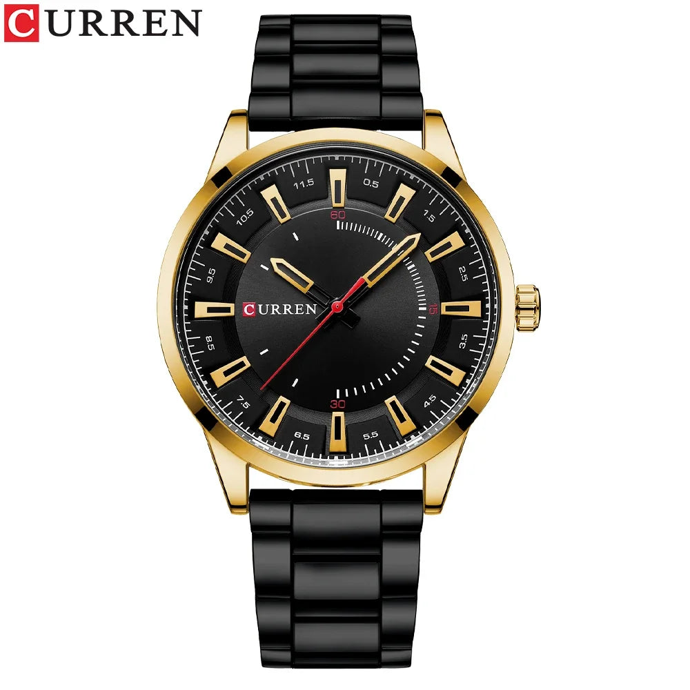 CURREN 8406 Men's Ultra-Thin Business Watch - Stainless Steel Luxury Timepiece