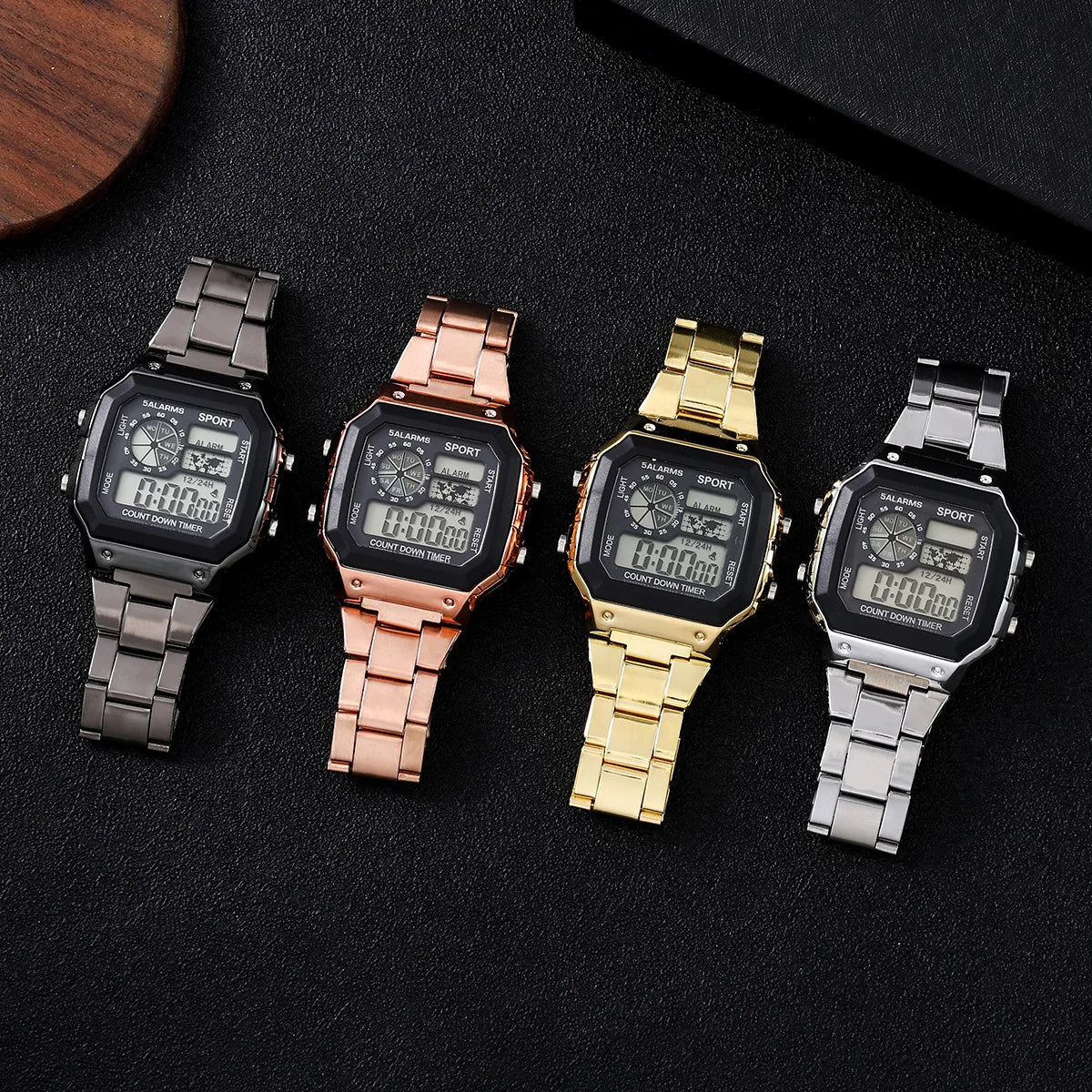 Fashion Sport Watch For Man Luxury Outdoor Stopwatch Led Light Digital Watches Electronic Movement Alarm Clock Men's Wristwatch