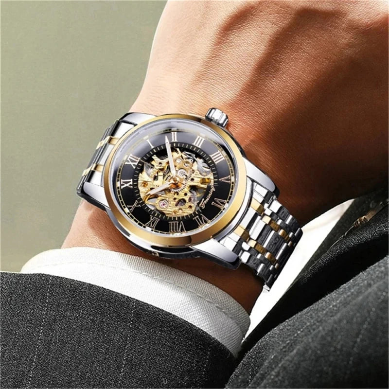 Forsining 349 Skeleton Hollow Mechanical Watch