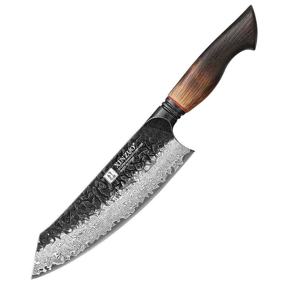 XINZUO 1-5PCS Damascus Steel Kitchen Knife 10Cr15CoMov Steel Core Chopping Vegetables And Fruits Household Kitchen Knife
