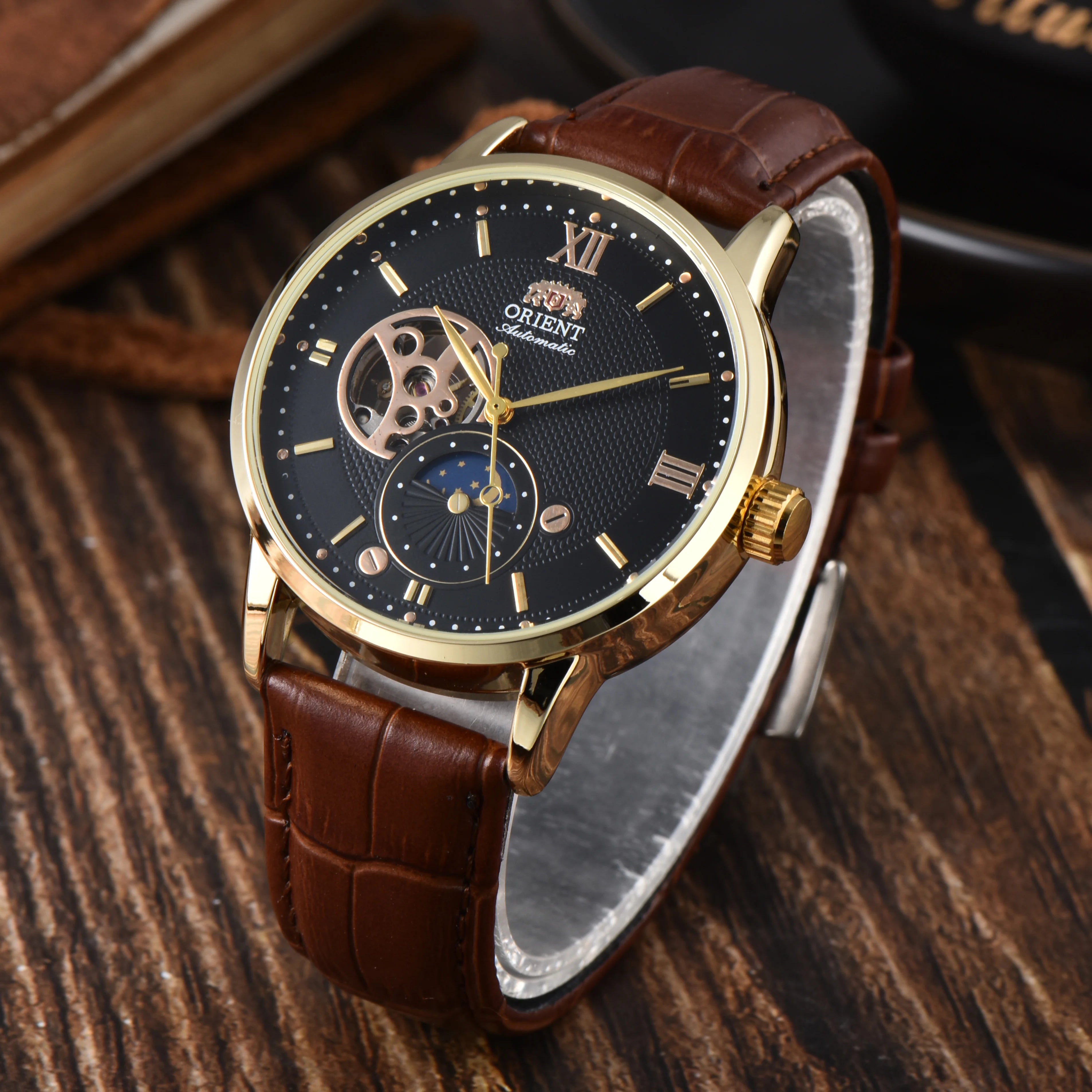 Sport Mechanical Automatic Unisex Watch Sun, Moon, Star, World Time Waterproof Shockproof Full Function Orient Series