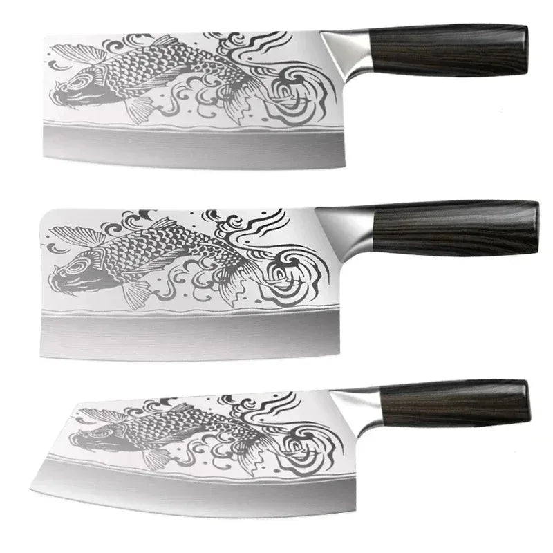 PLYS Stainless Steel Chef Specialized Knives,Kitchen Knife Set, Household Sharp Slicing Meat Chopper Boning Knife