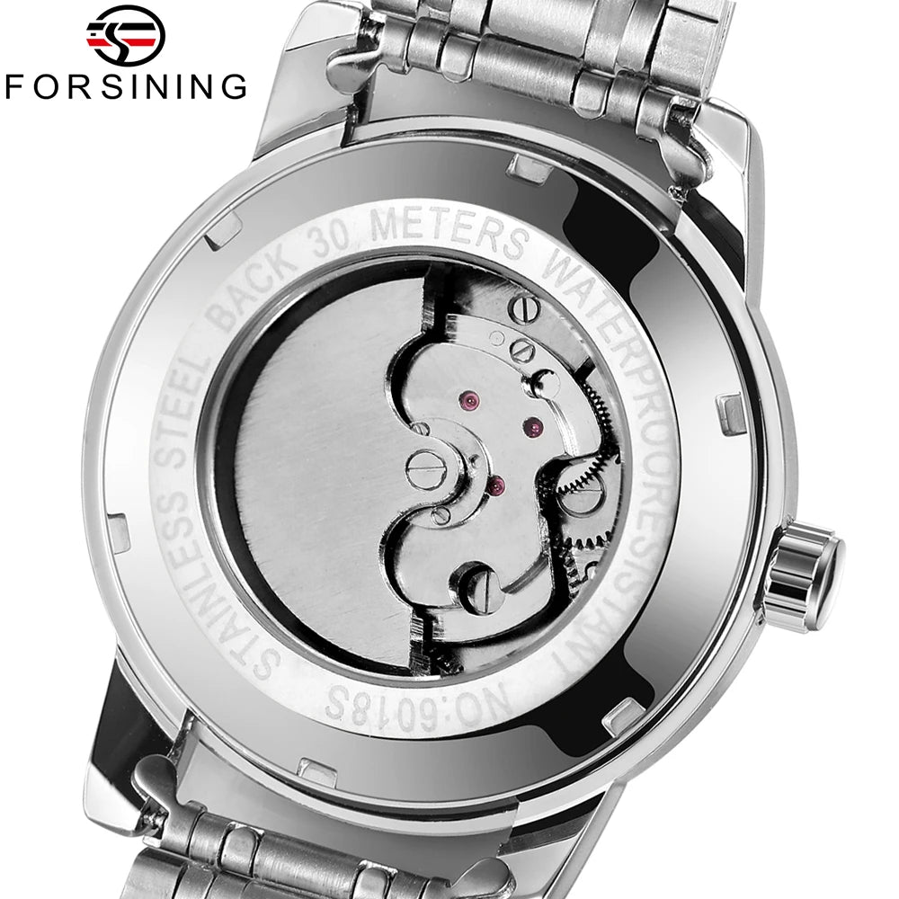 Luxury Tourbillon Automatic Watch - Diamond Dial Metal Strap