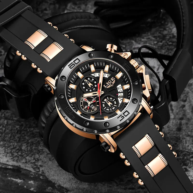 LIGE 2025 Top Brand Luxury New Men Watch Quartz Man Watches Waterproof Luminous Watch for Men Date Chronograph Sport Wristwatch