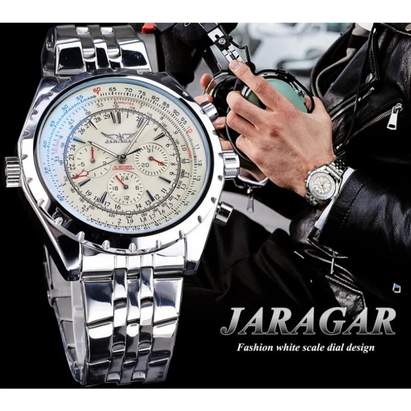 JARAGAR 212 Hollowing Dial Chronograph Watch