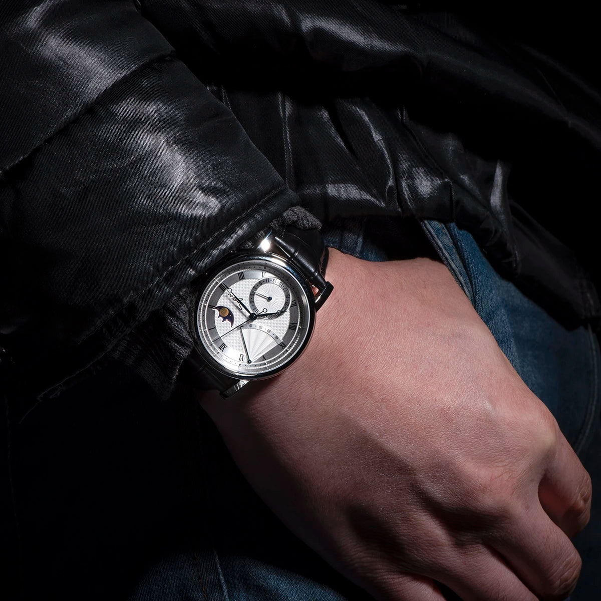 Sugess Moonphase Men's Watch Automatic Mechanical Watches for Tianjin Movement Sapphire Glass Water Resistant Wristwatches New