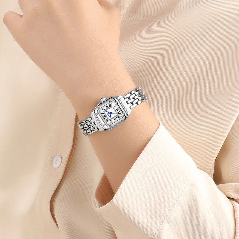 2025 Elegant Fashion Women's Watches Luxury Brand Original Quartz Watch for Ladies Waterproof Stainless Steel Luminous Date