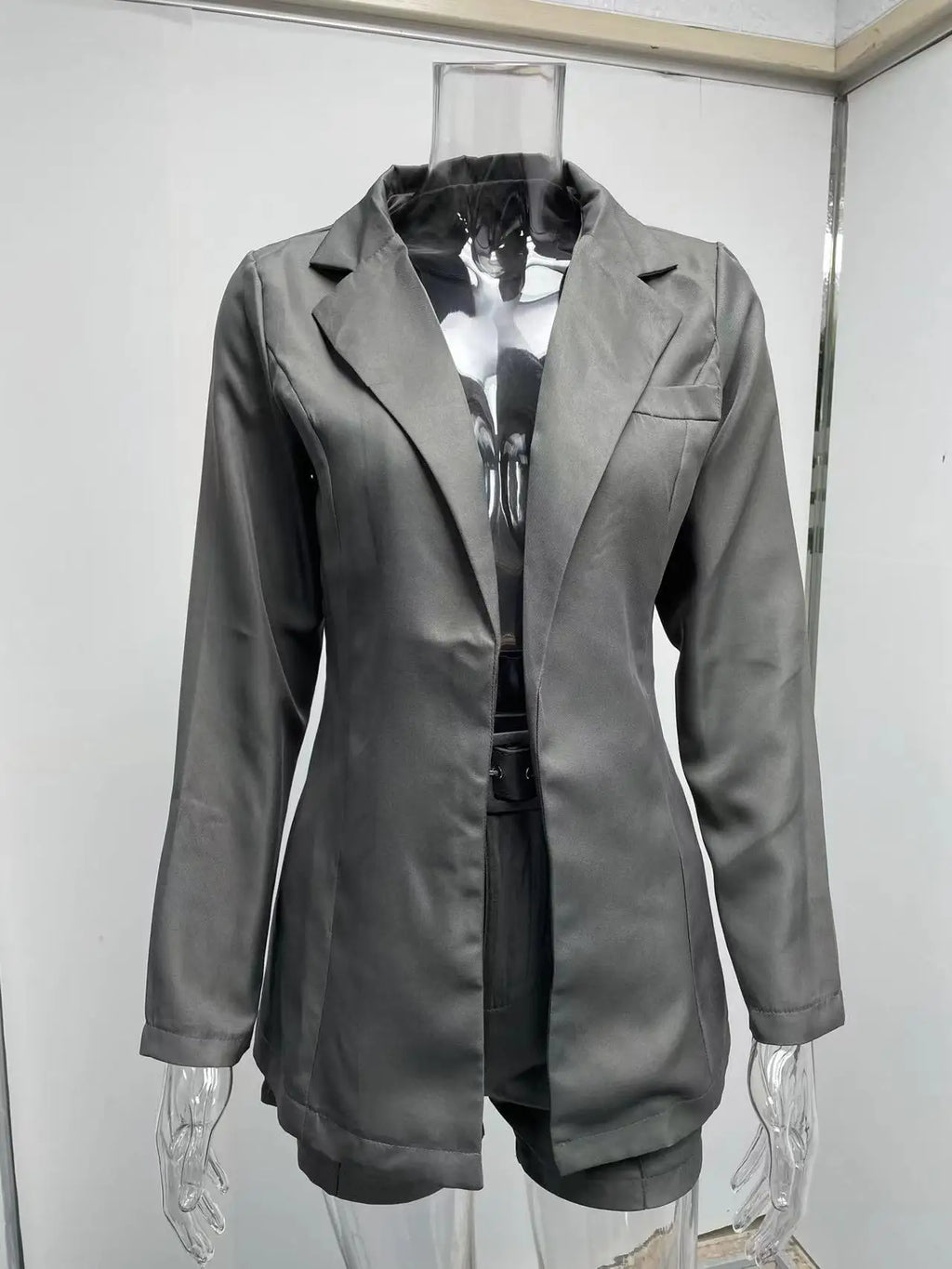 Suit Coat Women's Spring 2023 Women's Fashion Set Cross border Small Suit Belt in Europe and America