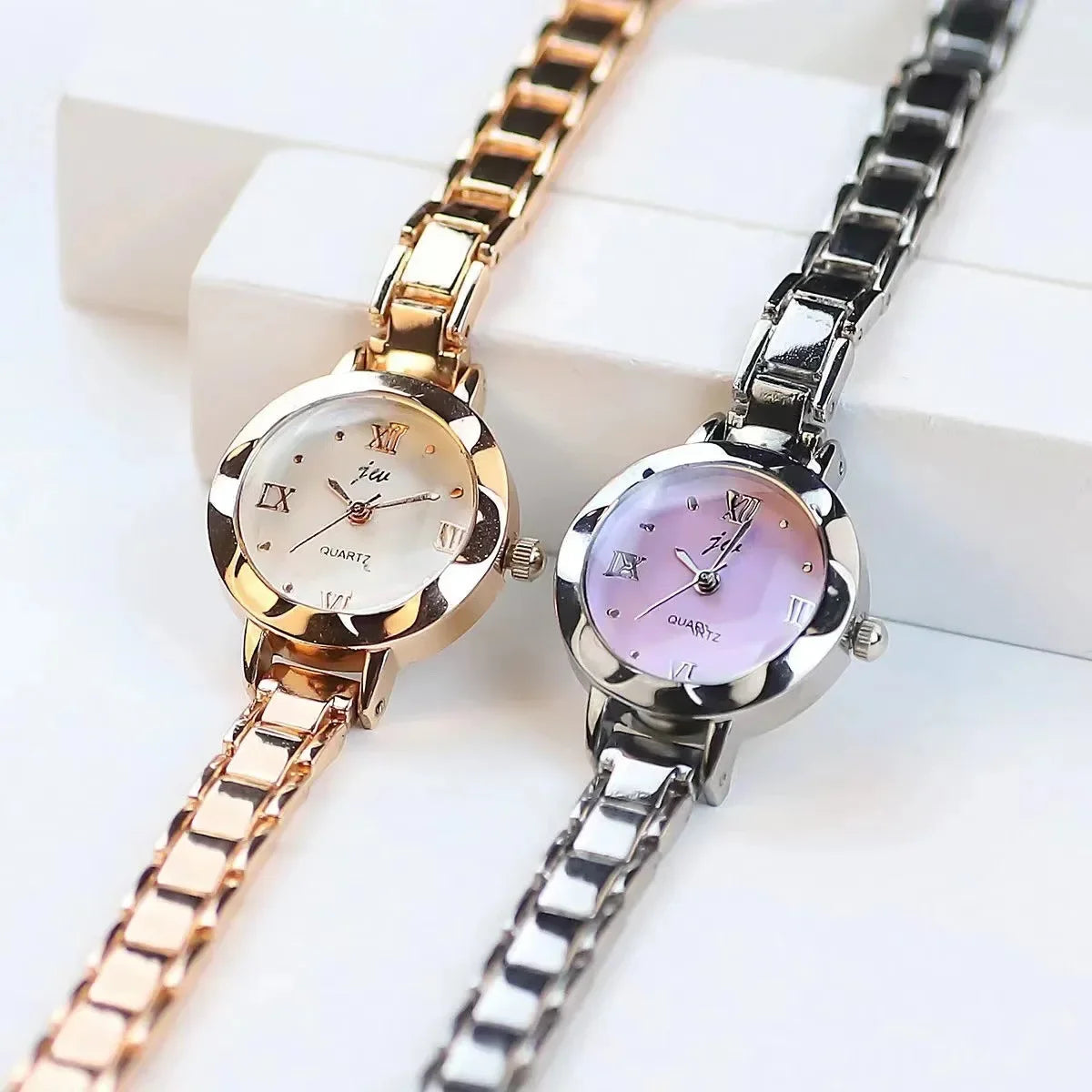 Luxury Ladies Wristwatch Small Dial Watch for Women Silver Stainless Steel Dress Women's Quartz Bracelet Clock Gift 2025 Relojes