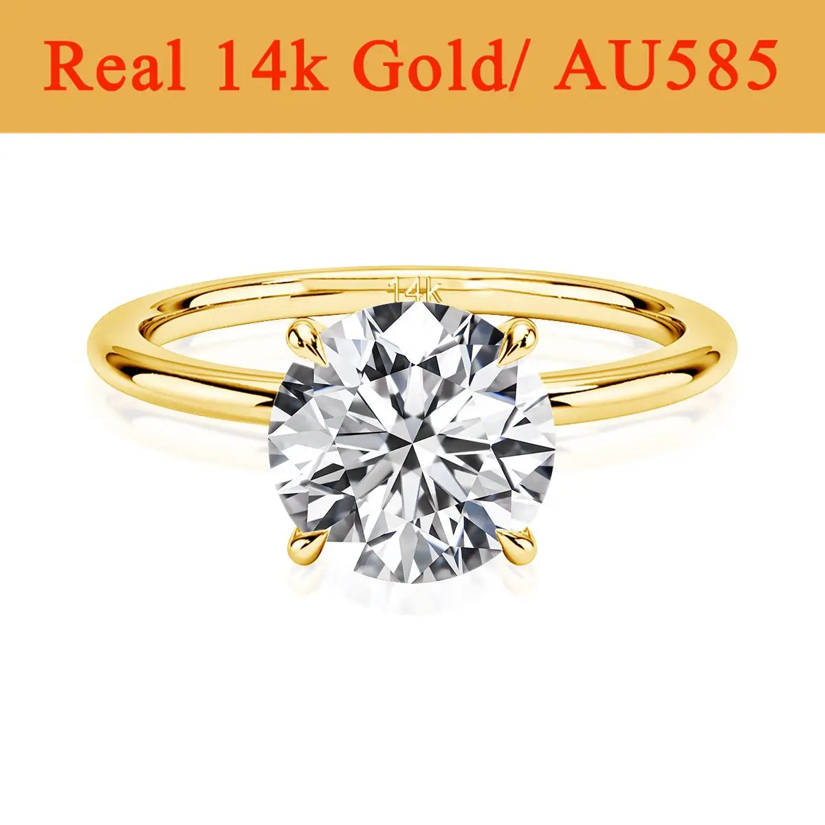 14K Gold Moissanite Women's Ring