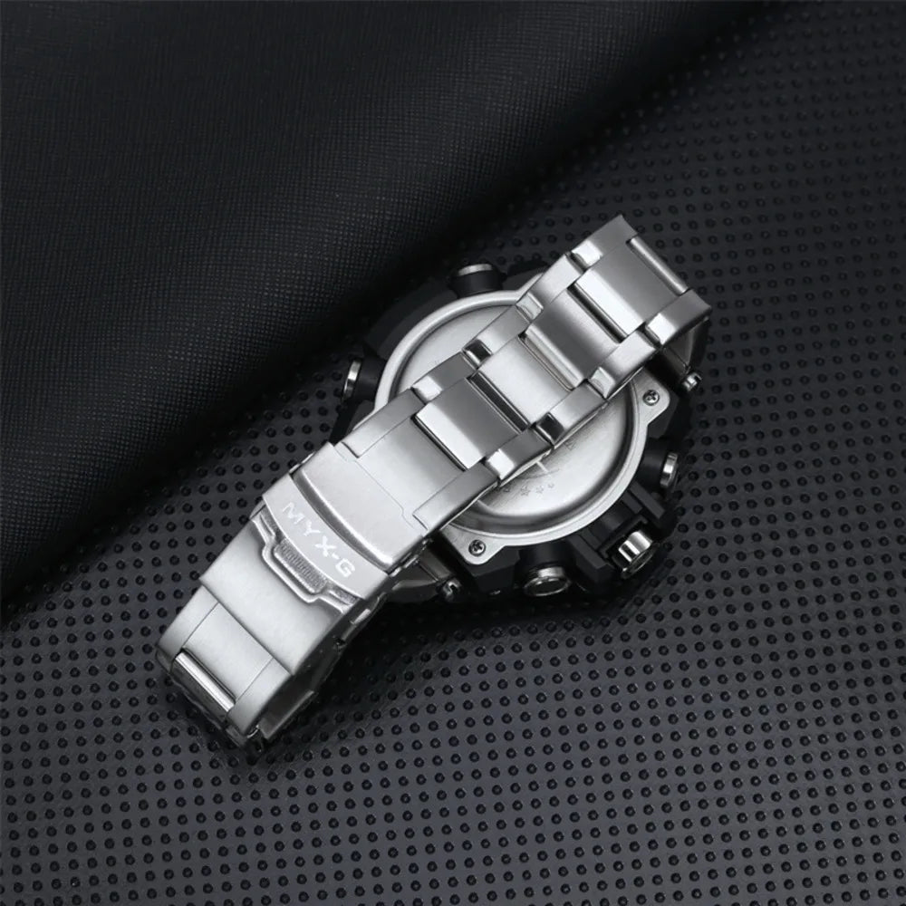 Solar Energy Watch for Men 53mm Endurance Light Kinetic Energy Timer Alarm Clock Rotating Windmill All Steel Men Watch Reloj